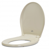 Bemis 200E4 (Bone) Premium Plastic Soft-Close Round Toilet Seat Bemis